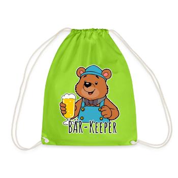 Le gardien d’ours a une bière fraîche pour vous ! - Sac de sport léger - vert néon - Devant