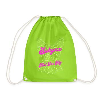 Sphynx Cat Funny - Drawstring Bag - neon green - Front