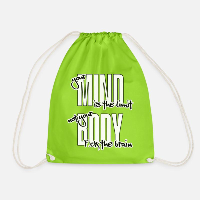 Break your Limits. F.ck the Brain - Turnbeutel - Neongrün
