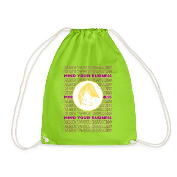 Occupez-vous de vos affaires – Minimal sarcastique de design - Sac de sport léger - vert néon - Devant