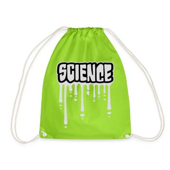 Science Science Statement Nerd Education Saying - Drawstring Bag - neon green - Front