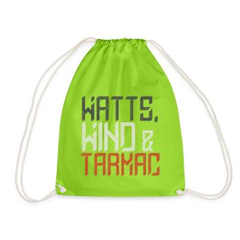 Watts Wind Tarmac - Drawstring Bag - neon green - Front