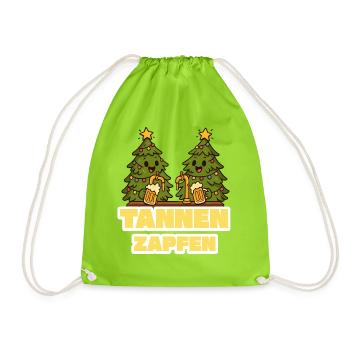 Tannen Zapfen Bierduo - Turnbeutel - Neongrün - Vorne