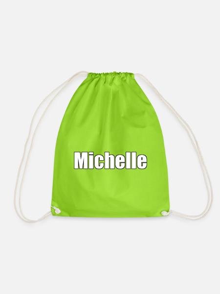 Michelle - (Vorname) - Turnbeutel - Neongrün
