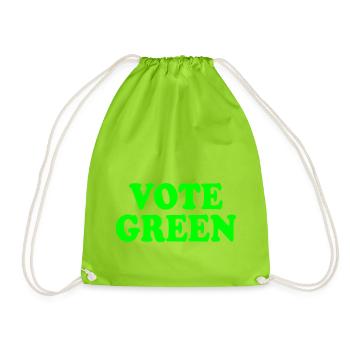 Vote green - Turnbeutel - Neongrün - Vorne