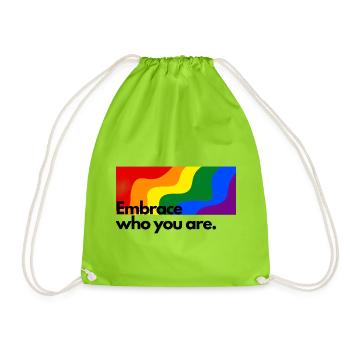 Embrace who you are - Sac de sport léger - vert néon - Devant