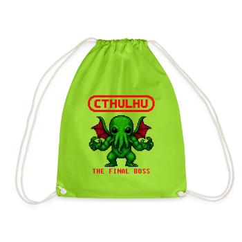 Cthulhu Pixel - Sac de sport léger - vert néon - Devant