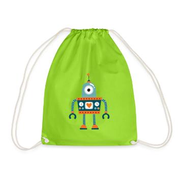 ROBOT02 - Turnbeutel - Neongrün - Vorne