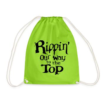 Rippin our Way to the Top - Turnbeutel - Neongrün - Vorne