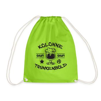 Kolonne Trunkenbold - Turnbeutel - Neongrün - Vorne