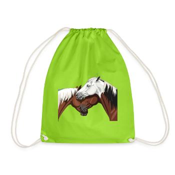 Connexion cheval - meilleurs amis - Sac de sport léger - vert néon - Devant