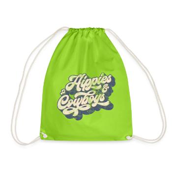 Pour les Hippies et les Cowboys - Sac de sport léger - vert néon - Devant