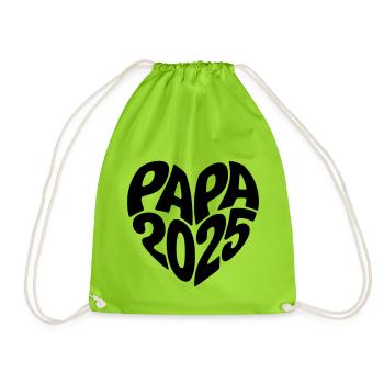 Papa 2025 - Turnbeutel - Neongrün - Vorne