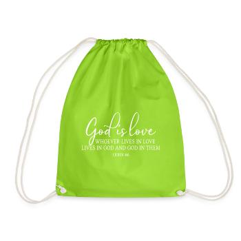 Jesus Christ of Nazareth Faith Bible Jesus - Drawstring Bag - neon green - Front