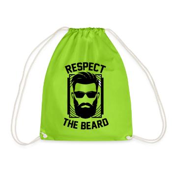 Respecter Le roi barbe respecte Barde - Sac de sport léger - vert néon - Devant