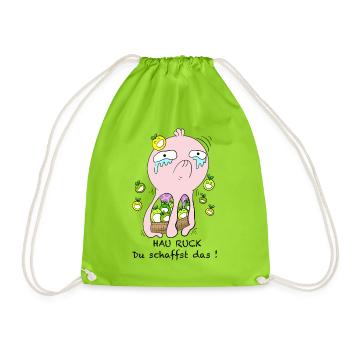 Hit it! You can do it! - Drawstring Bag - neon green - Front
