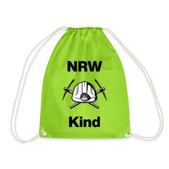 NRW KIND – RUHRTOPIA! GLÜCK AUF - Turnbeutel - Neongrün - Vorne