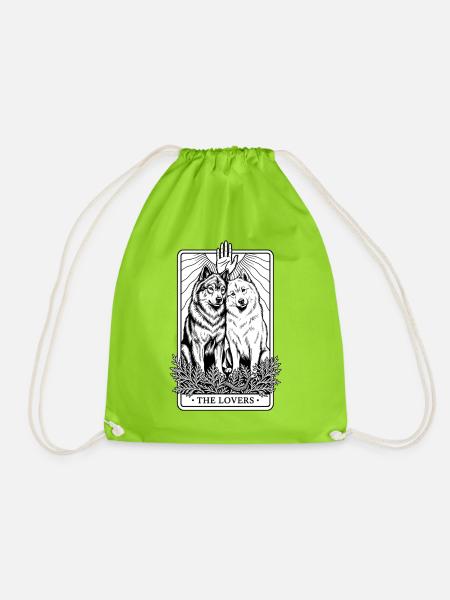 Eurasier | The Lovers | Tarot - Turnbeutel - Neongrün