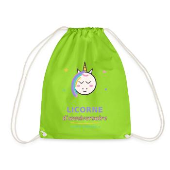 Licorne anniversaire magique - Sac de sport léger - vert néon - Devant