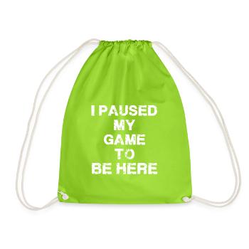 My Game Logo - Drawstring Bag - neon green - Front