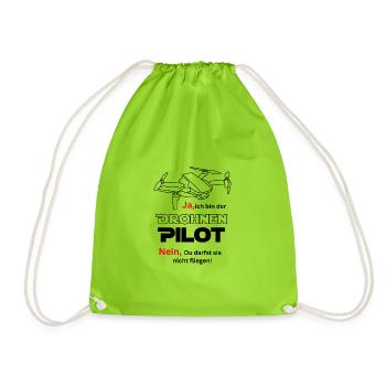 Drone Pilot - Drawstring Bag - neon green - Front