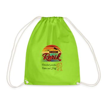 Moin Rerik Baltic Sea resort between the Baltic Sea and the lagoon - Drawstring Bag - neon green - Front