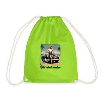 Rétro Pin Up Girl Vacances à l’ancienne - Sac de sport léger - vert néon - Devant