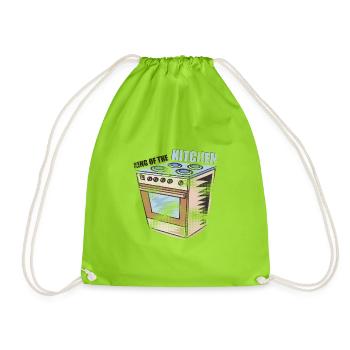Stove - - Kitchen | King of the kitchen - Drawstring Bag - neon green - Front
