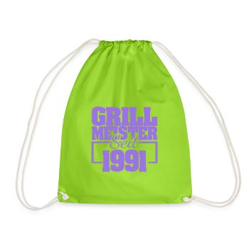 Couverts de gril 1991 - Sac de sport léger - vert néon - Devant