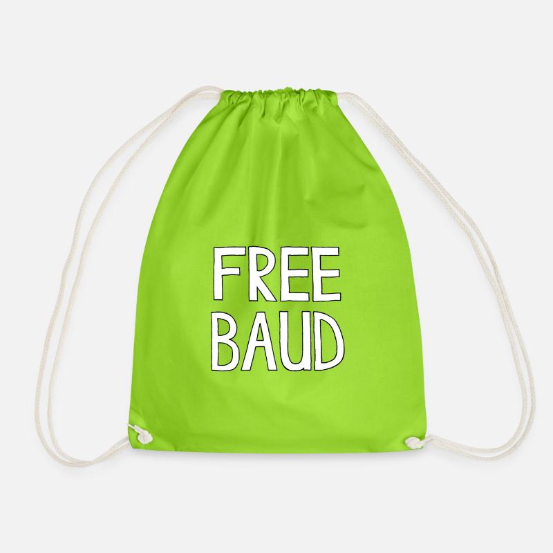 FREE BAUD - Drawstring Bag - neon green