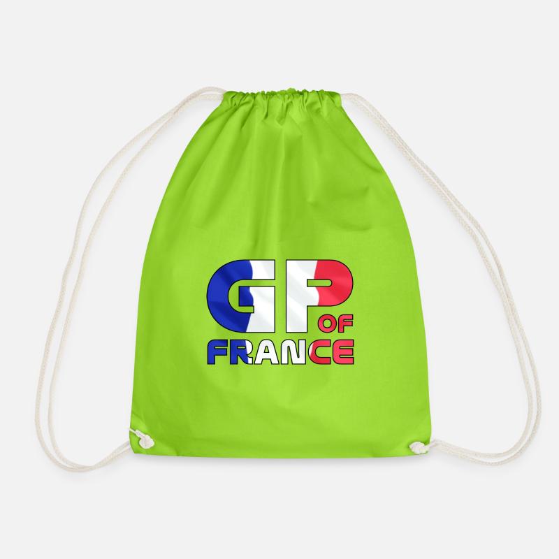 france_gp - Drawstring Bag - neon green