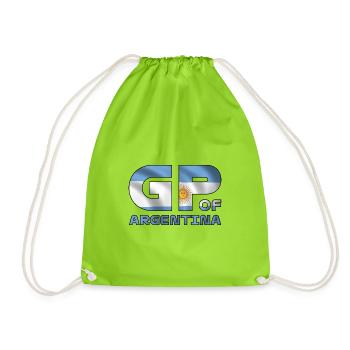 argentina_gp - Drawstring Bag - neon green - Front