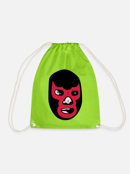 mexican wrestling mask lucha libre - Turnbeutel - Neongrün