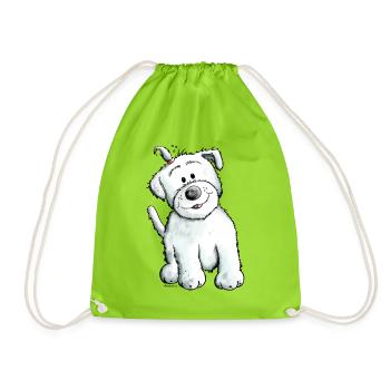 Melina the Malteser - Sac de sport léger - vert néon - Devant