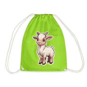 Chèvre - Sac de sport léger - vert néon - Devant