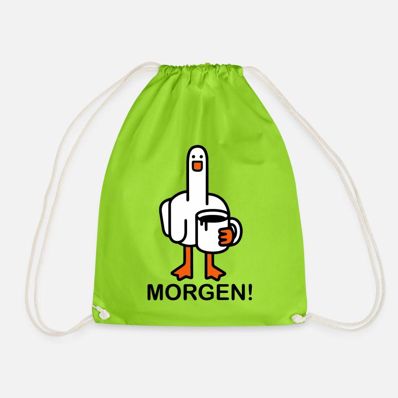 Guten Morgen! - Turnbeutel - Neongrün