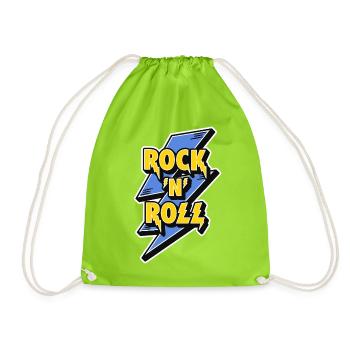 Rock 'N' Roll Lightning Bolt - Turnbeutel - Neongrün - Vorne