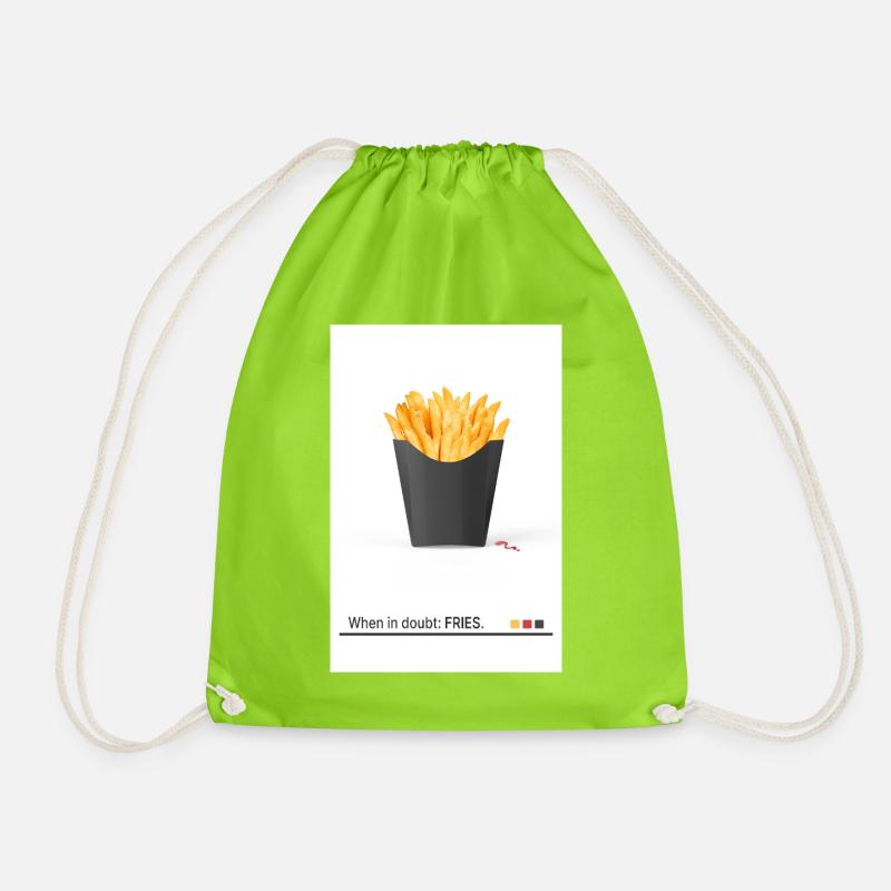 Fries Are The Answer To Everything - Turnbeutel - Neongrün