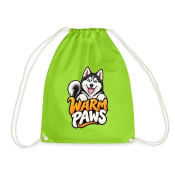Sibirischer Husky - Turnbeutel - Neongrün - Vorne