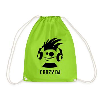 CRAZY DJ - Turnbeutel - Neongrün - Vorne