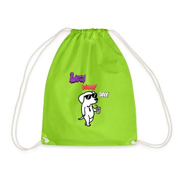 Hip Woof Day - Turnbeutel - Neongrün - Vorne