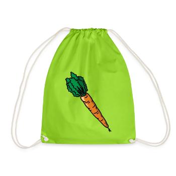 Carrot Möhre Karotte carotte - Turnbeutel - Neongrün - Vorne