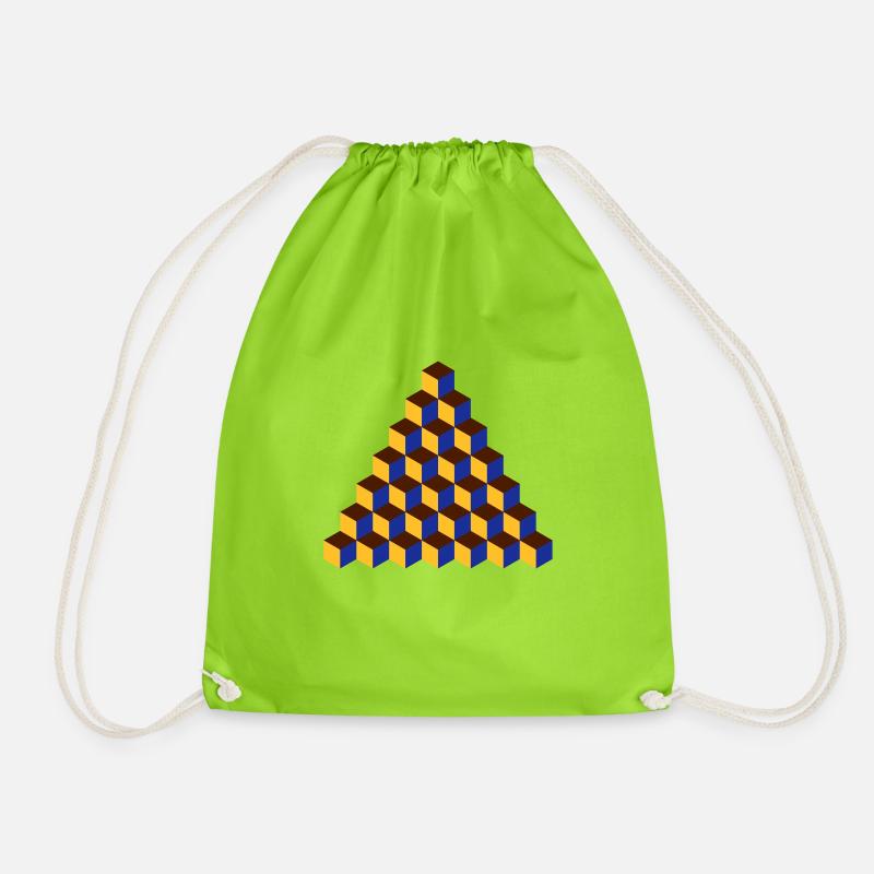 Pattern (7) - Drawstring Bag - neon green