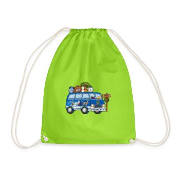 Griechenland Camper Wohnmobil - Turnbeutel - Neongrün - Vorne