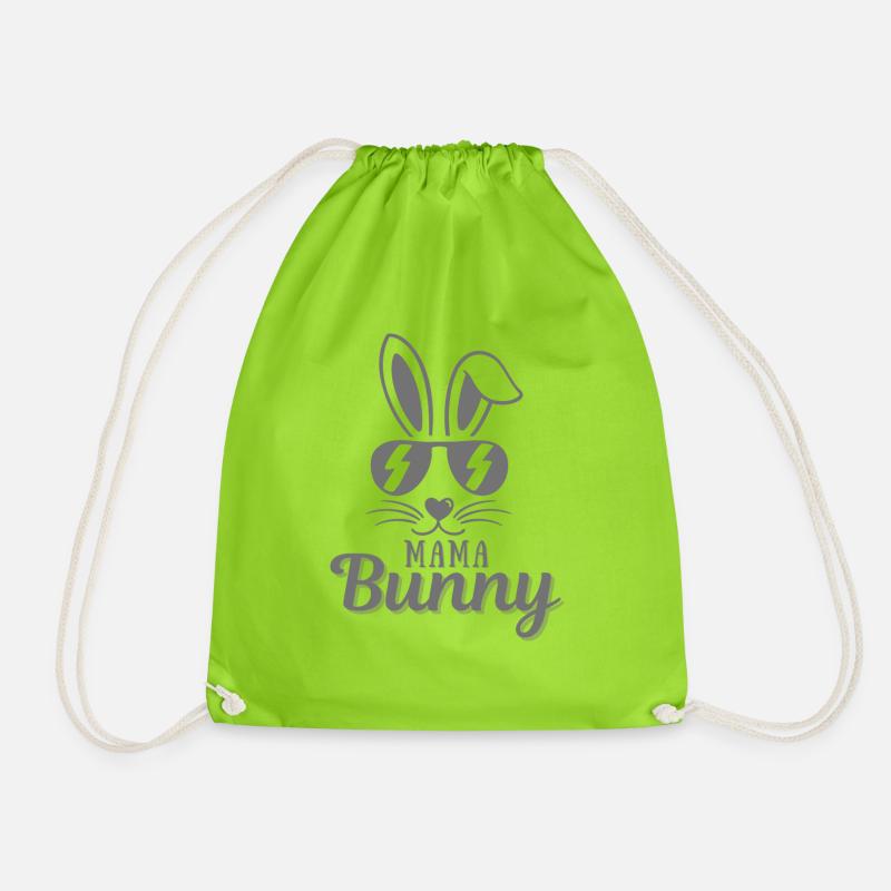 Mama Hase, Stolze Mama - Turnbeutel - Neongrün