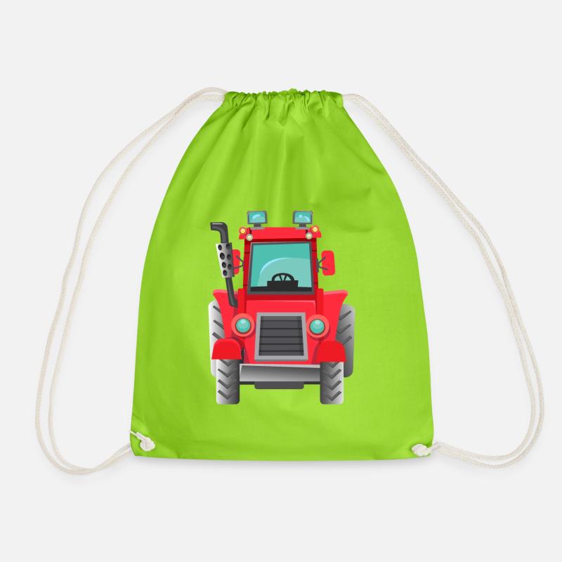 Roter Traktor - Turnbeutel - Neongrün