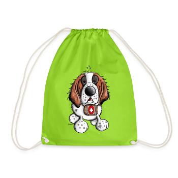 Saint Bernard - Sac de sport léger - vert néon - Devant