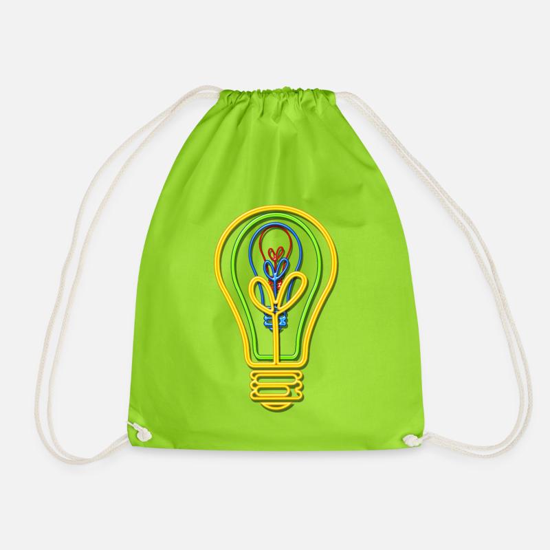 Ampoule néon couleurs fluorescentes - Sac de sport léger - vert néon
