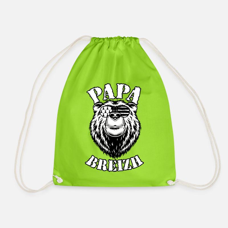 Papa Breizh - Turnbeutel - Neongrün