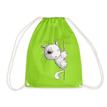 White Cats I Cat Friends Cadeau - Sac de sport léger - vert néon - Devant